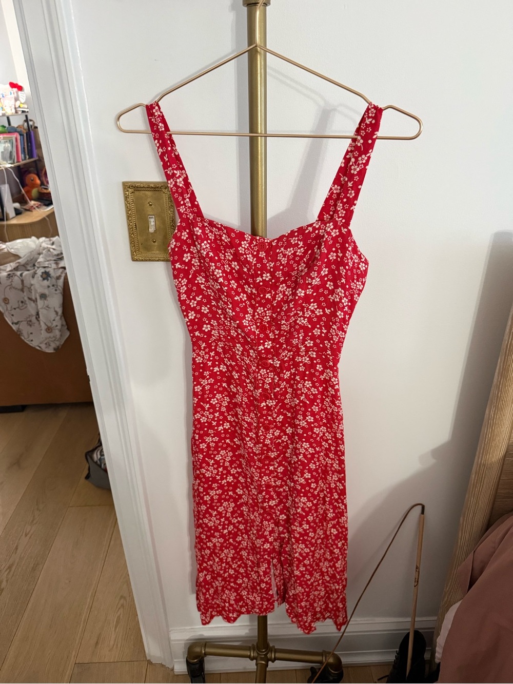 reformation floral midi dress